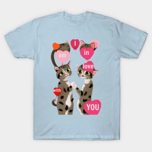 Cute Little Valentine Love Cats T-Shirt